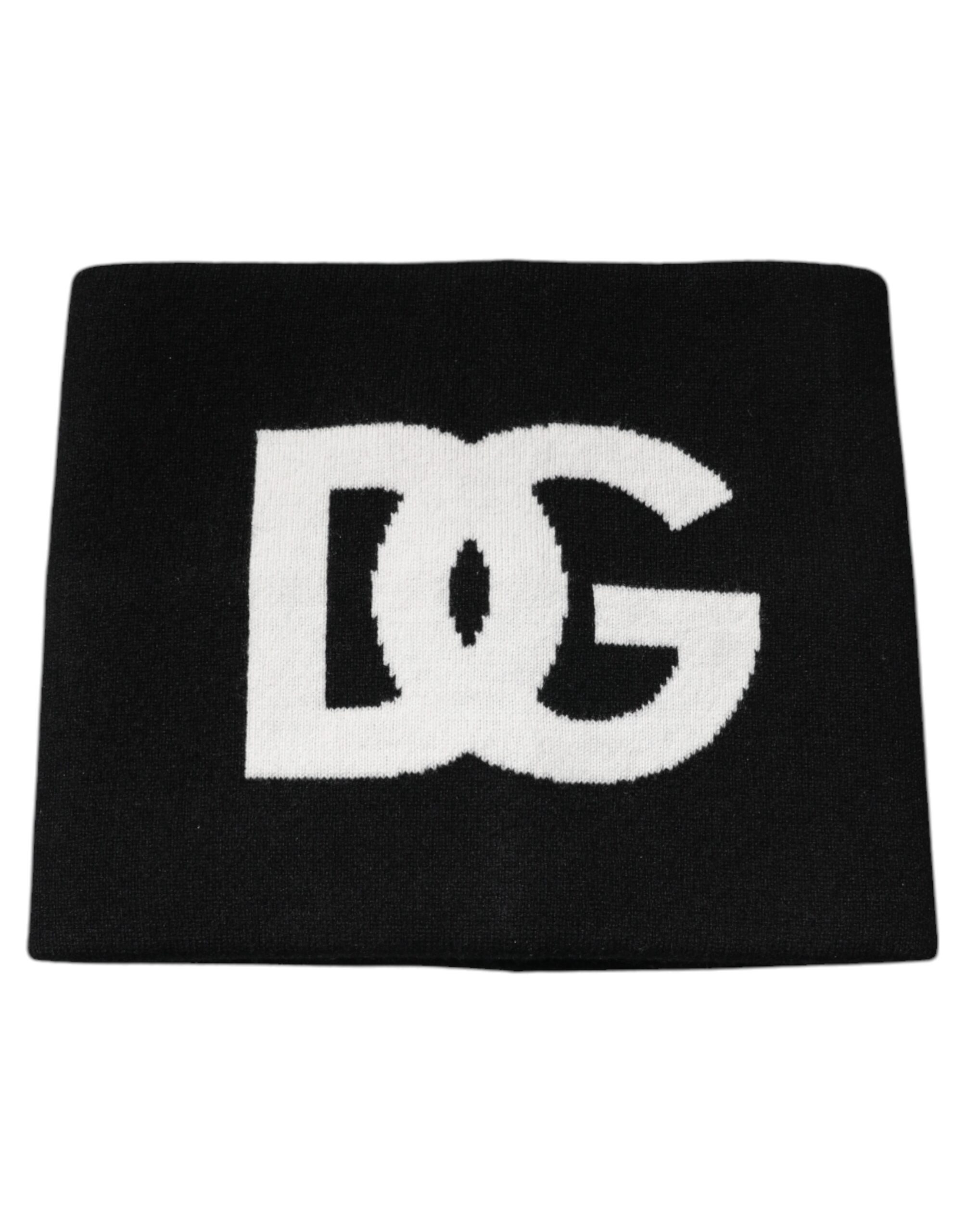 

Черный кашемировый квадратный платок с логотипом DG Dolce & Gabbana