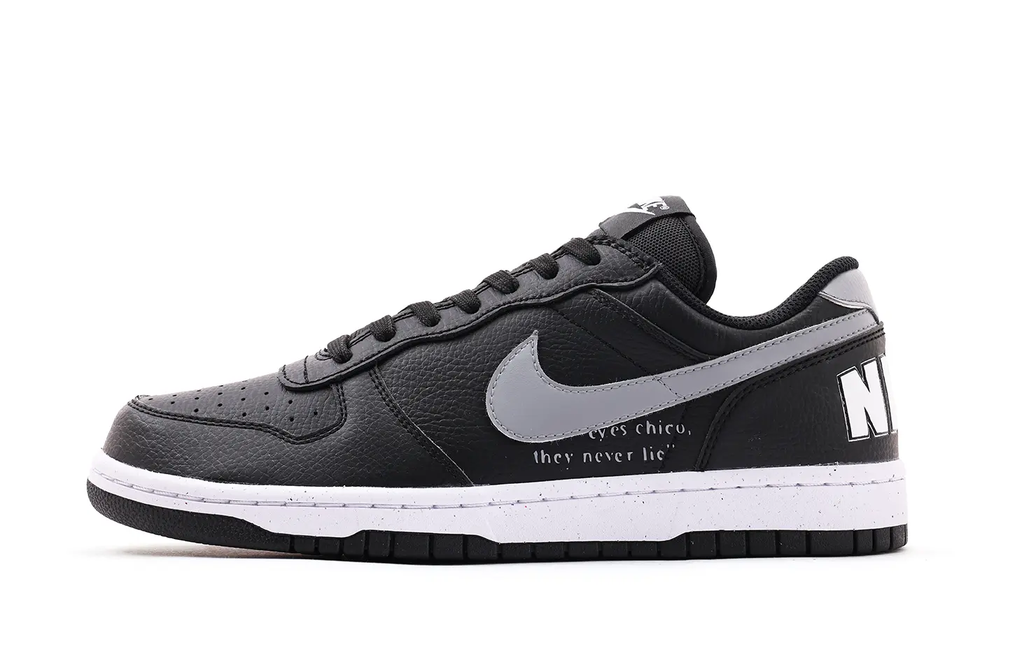 

Nike Кроссовки для скейтбординга низкие Unisex Gray Black с кожаной отделкой, износостойкие и нескользящие