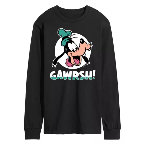 

Веселая мужская футболка с длинным рукавом "Gawrsh" Disney, черный