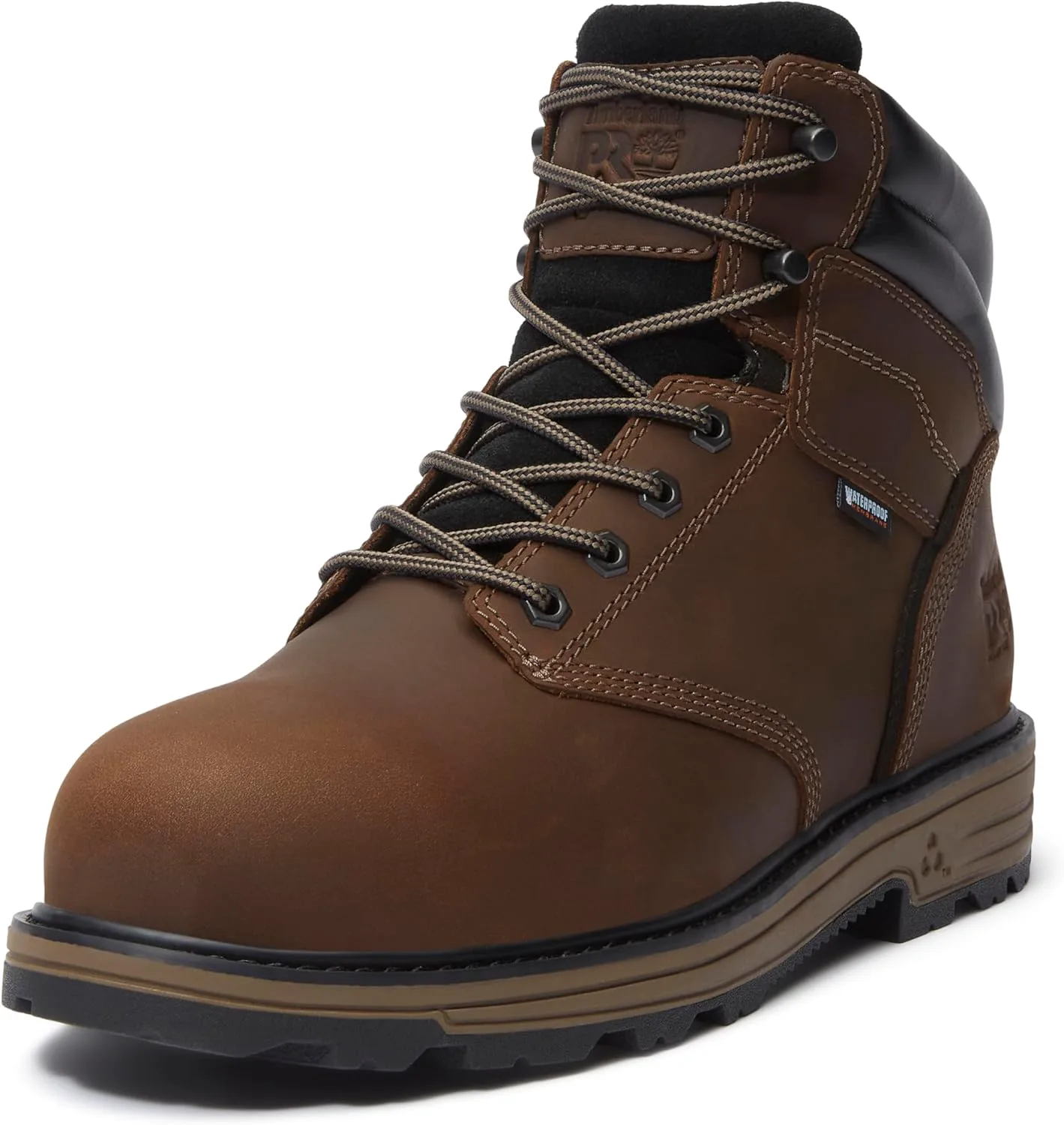 Мужские рабочие ботинки Timberland PRO Titan Tasker с 6-дюймовым верхом, алюминиевым защитным носком, водонепроницаемые, для промышленного использования, темно-коричневый — фото 3