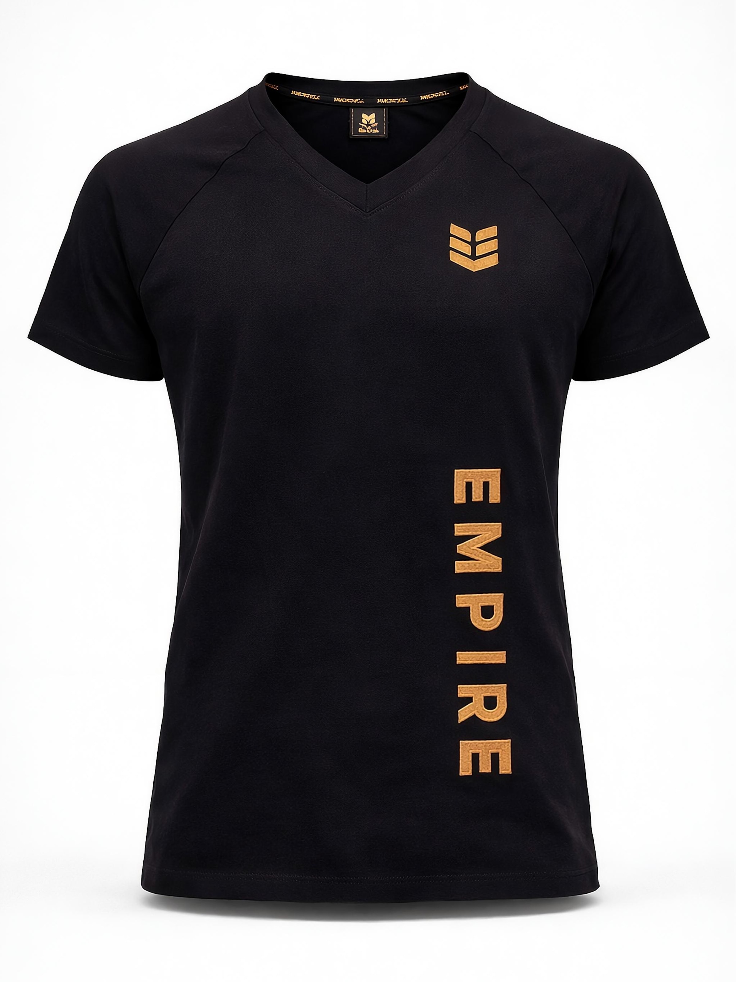 

Empire Embodied Футболка 'T-Shirt Bio-Baumwolle slimfit' в черном цвете