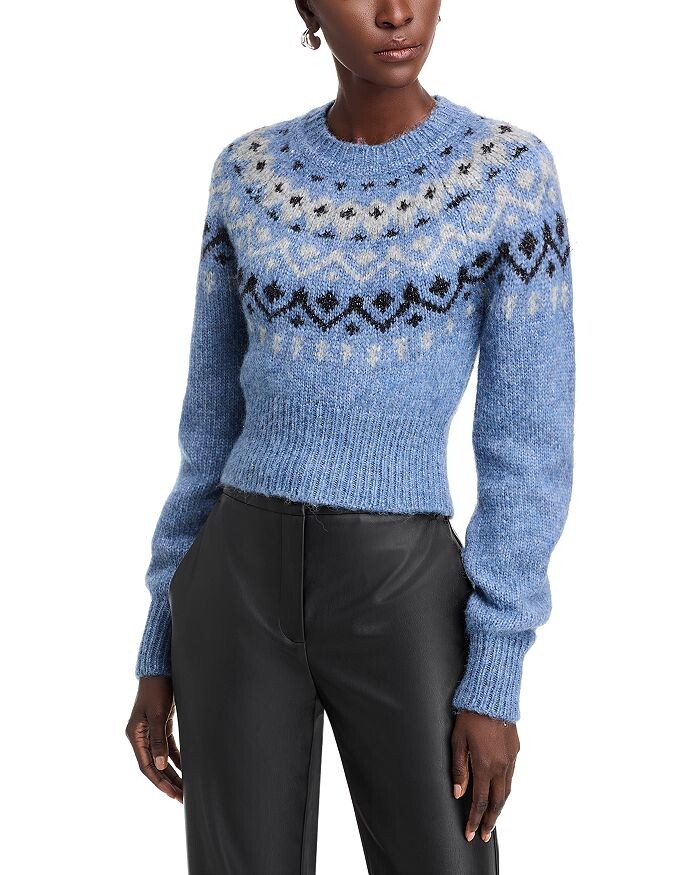 

TOCCIN Свитер с круглым вырезом Lottie Fair Isle, синий