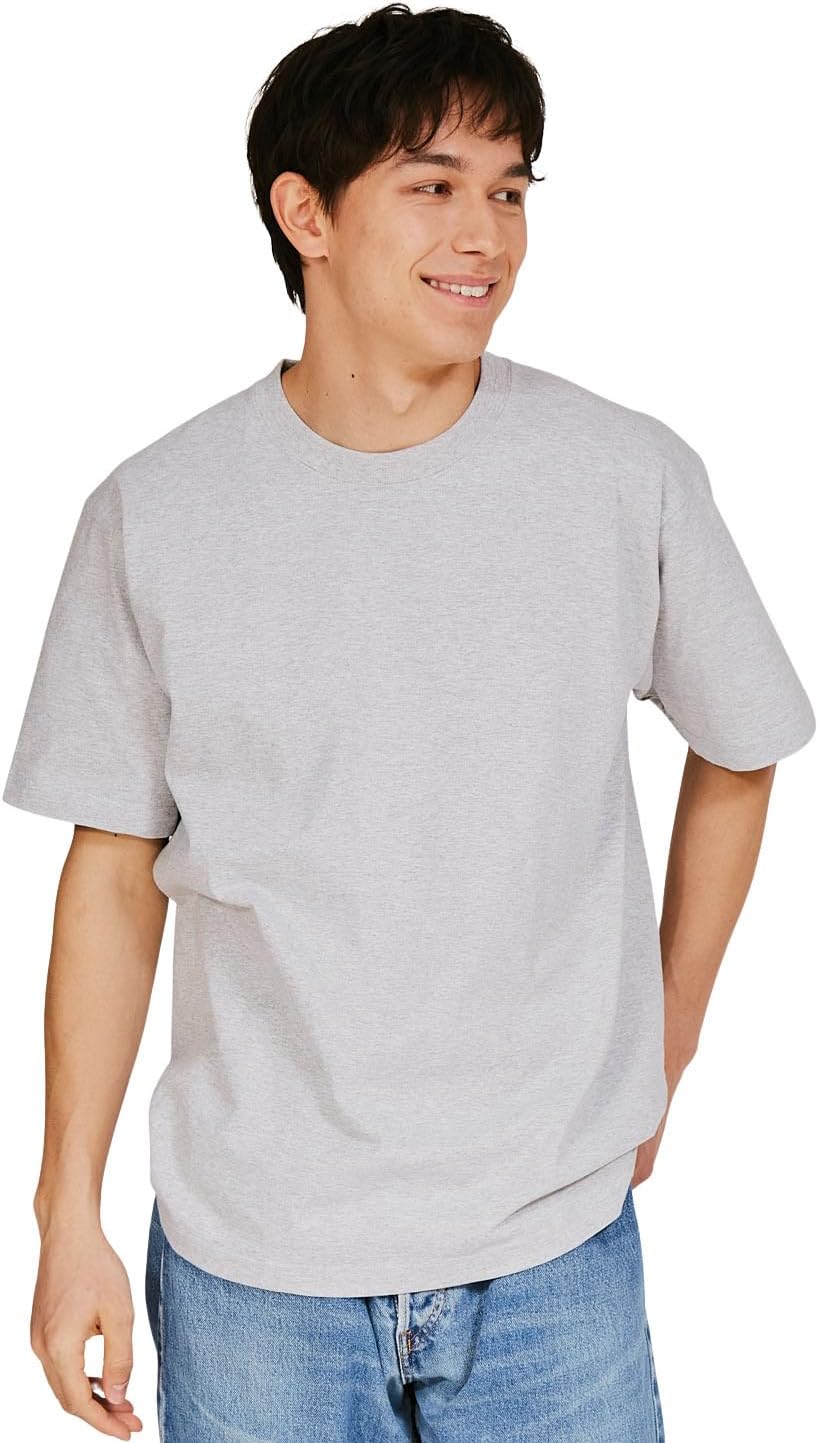 

Футболка Hanes Beefy, Beefy-T, комплект из 1 предмета, 100% хлопок, плотная ткань, футболка из высококачественной ткани, H5180, мужская, меланжевый серый