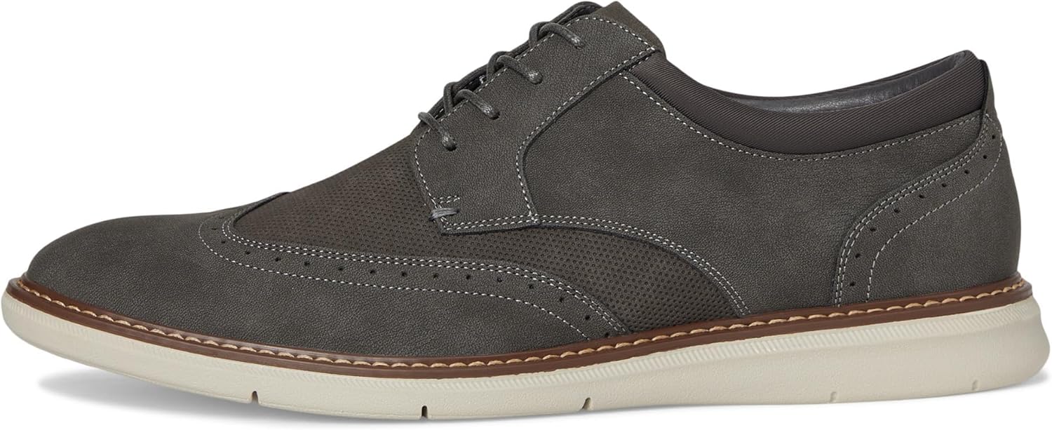 Мужские оксфорды Nunn Bush Chase Wingtip с современной шнуровкой, серый — фото 4