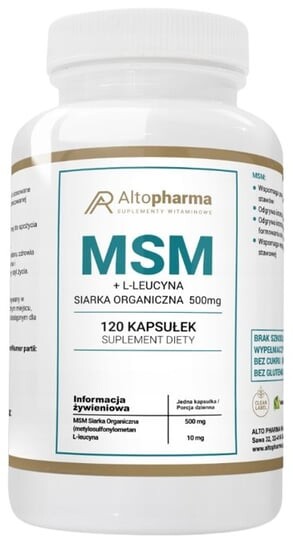 

Alto Pharma, МСМ, 500 мг органической серы, 120 капсул.