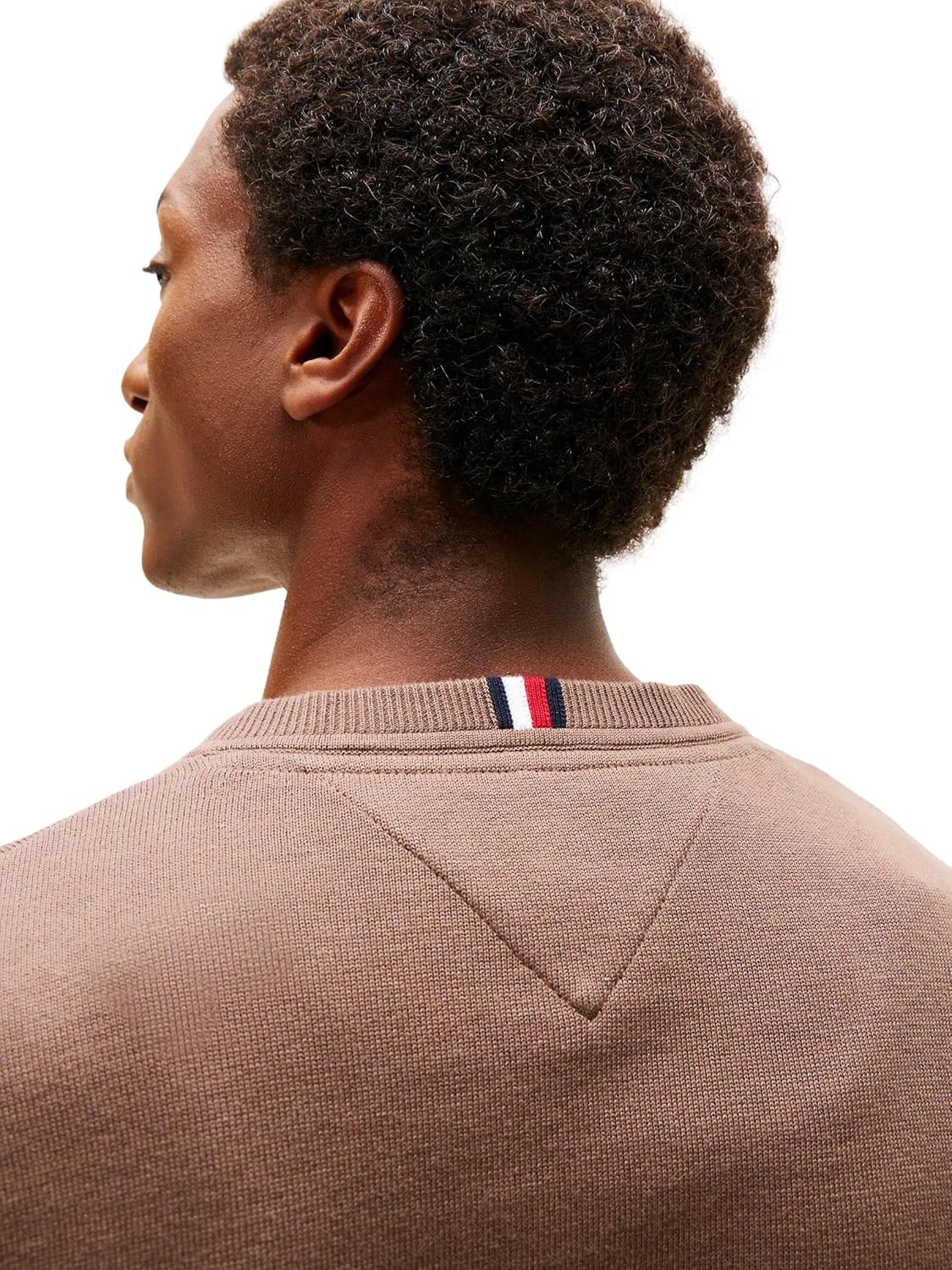 Мужской культовый хлопковый свитер с V-образным вырезом TOMMY HILFIGER из коллекции 2025 года, Hot Coco — фото 3