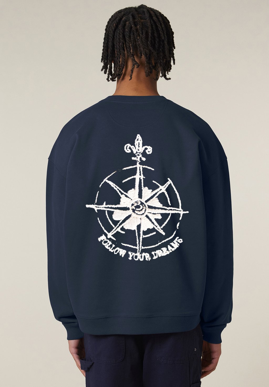 

Толстовка FOLLOW YOUR DREAMS BACK PRINT UNISEX HEAVYWEIGHT Mira Paris, темно-синий