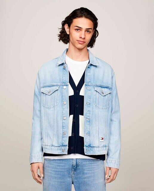 

Мужская джинсовая куртка стандартного кроя Tommy Jeans, светло-синий