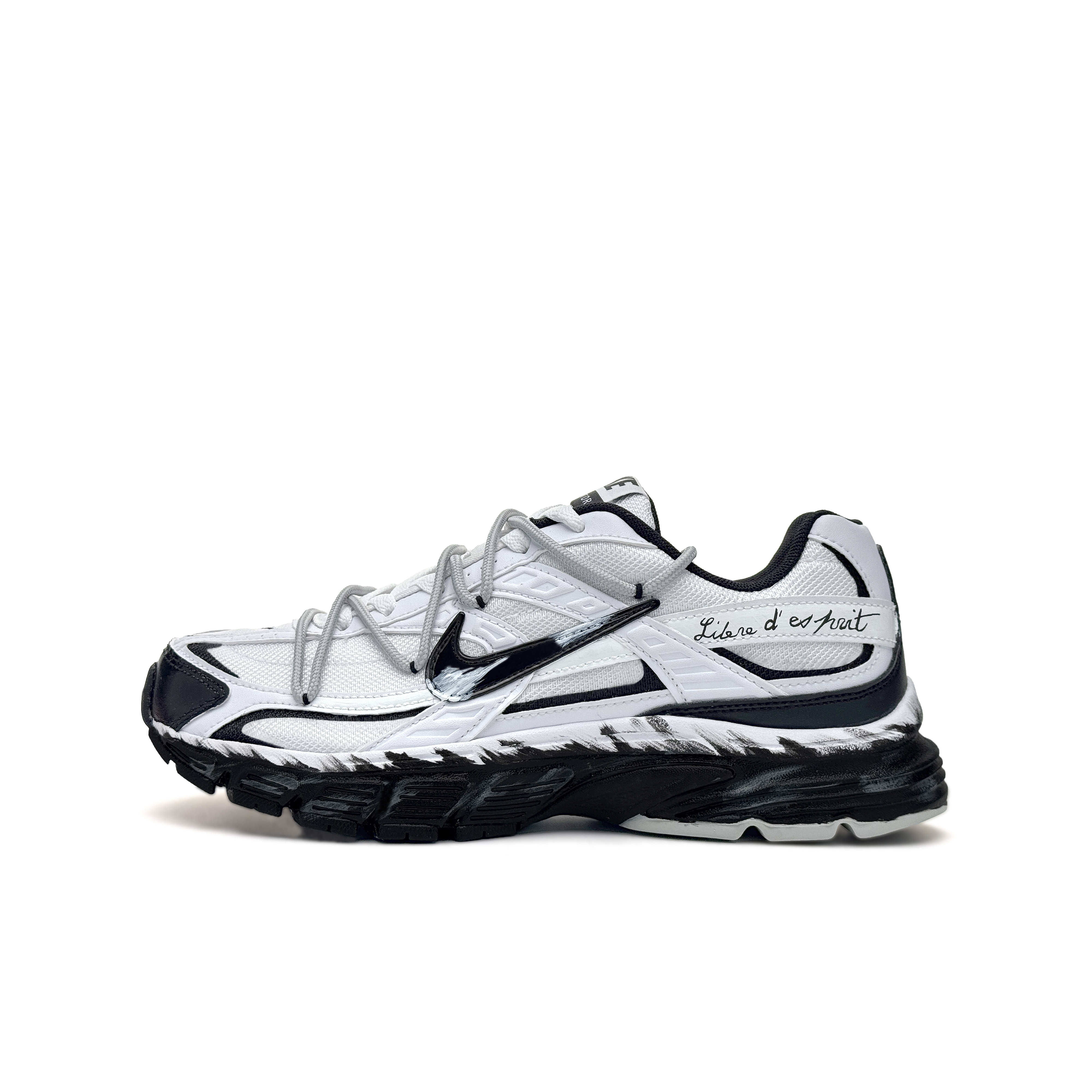 

Nike Кроссовки Initiator для бега по городу, износостойкие, низкие, мужские, черно-белые
