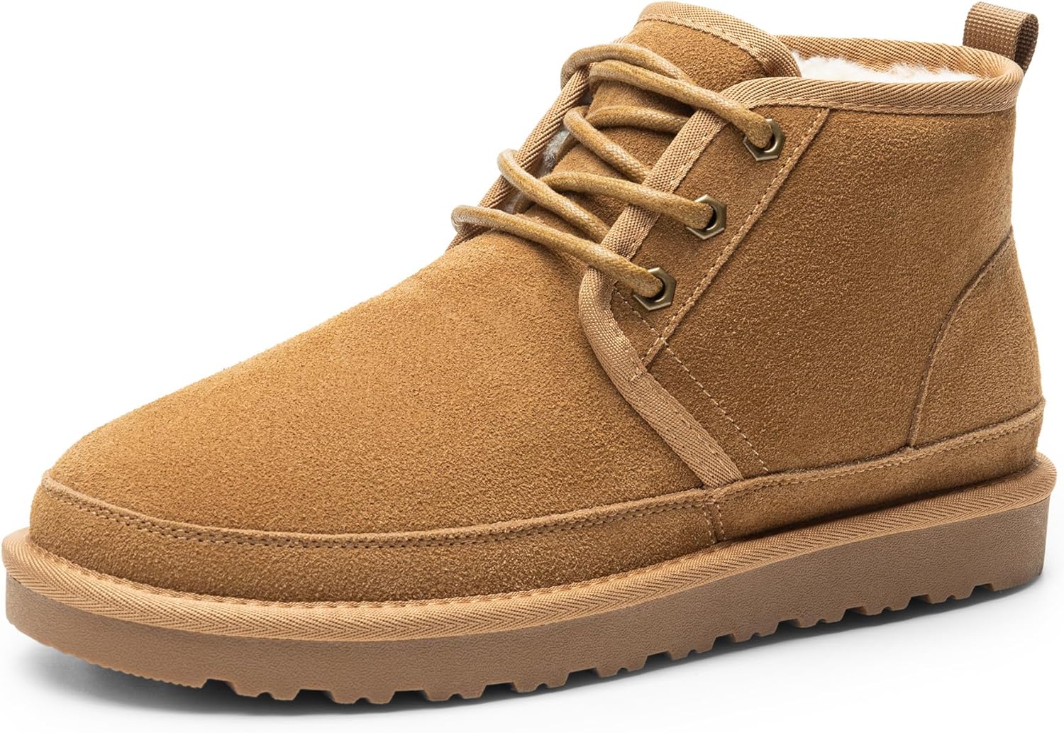 

Мужские зимние ботинки Bruno Marc FuzzyGo из замши с утеплителем, теплые для холодной погоды, повседневные ботинки до щиколотки, Chesnut