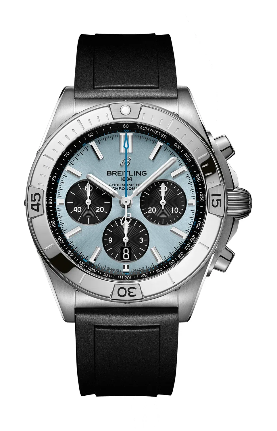 ХРОНОМАТ B01 42 - PB0134101C1S1 BREITLING, серебряный
