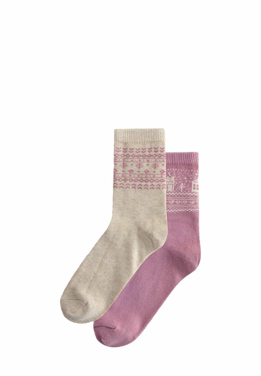 

Носки Next PATTERN WARM HANDLE ANKLE 2 PACK , Pink Cream House Fairisle/Pink