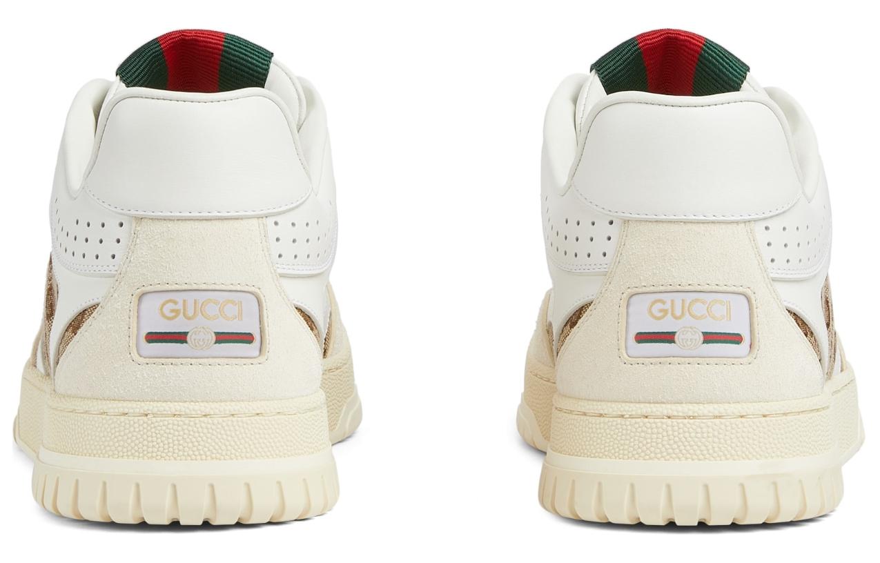 Кроссовки GUCCI 'GG Canvas White Beige' Бежевые Коричневые — фото 4