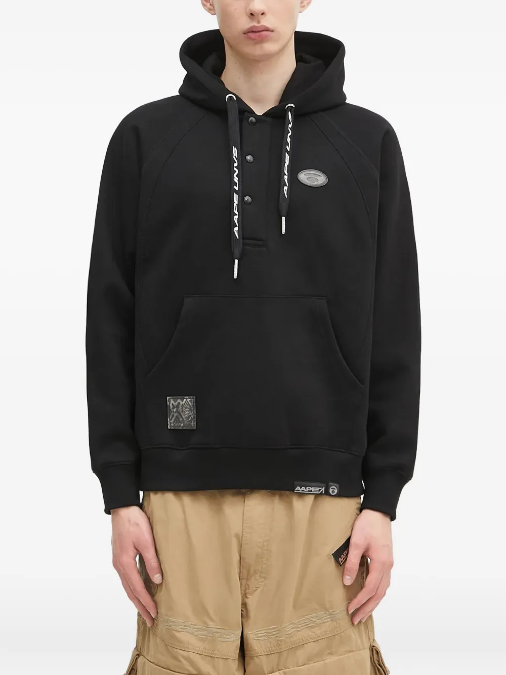 

Худи с логотипом AAPE BY *A BATHING APE, черный