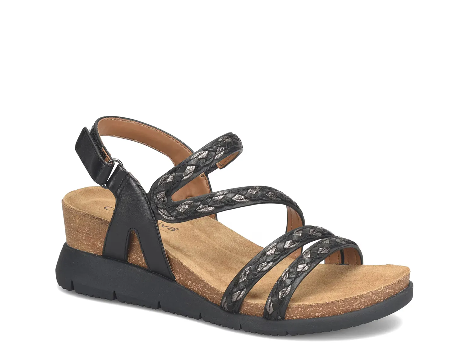 

Сандалии Silvia Wedge Sandal Comfortiva, черный/мультиколор