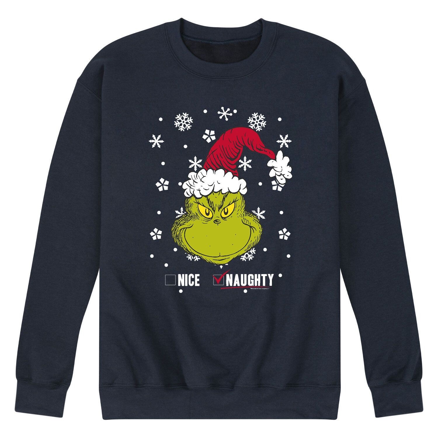 

Мужской свитшот Dr. Seuss The Grinch Bad Or Nice Licensed Character