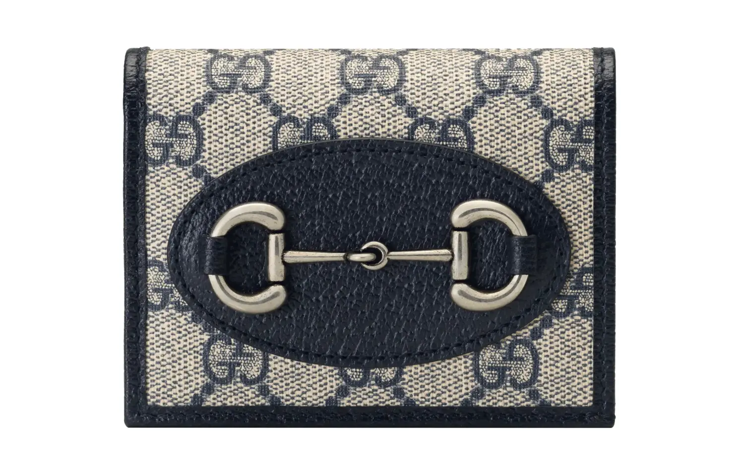 

GUCCI Кожаный кошелек-визитница с двойным сложением и конской удилой