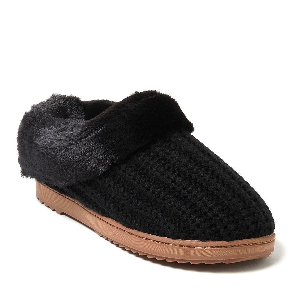 

Женские вязаные тапочки Dearfoams Hannah Festive Clog, черный