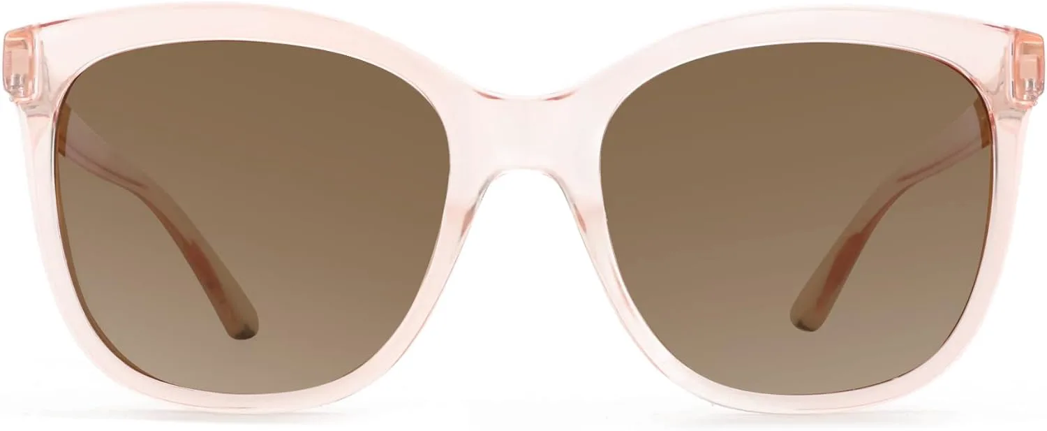 

Женские поляризованные солнцезащитные очки ZENOTTIC с защитой UV400, ретро-стиль, милые модные солнцезащитные очки «кошачий глаз», C03 Crystal Pink Frame Brown Lens