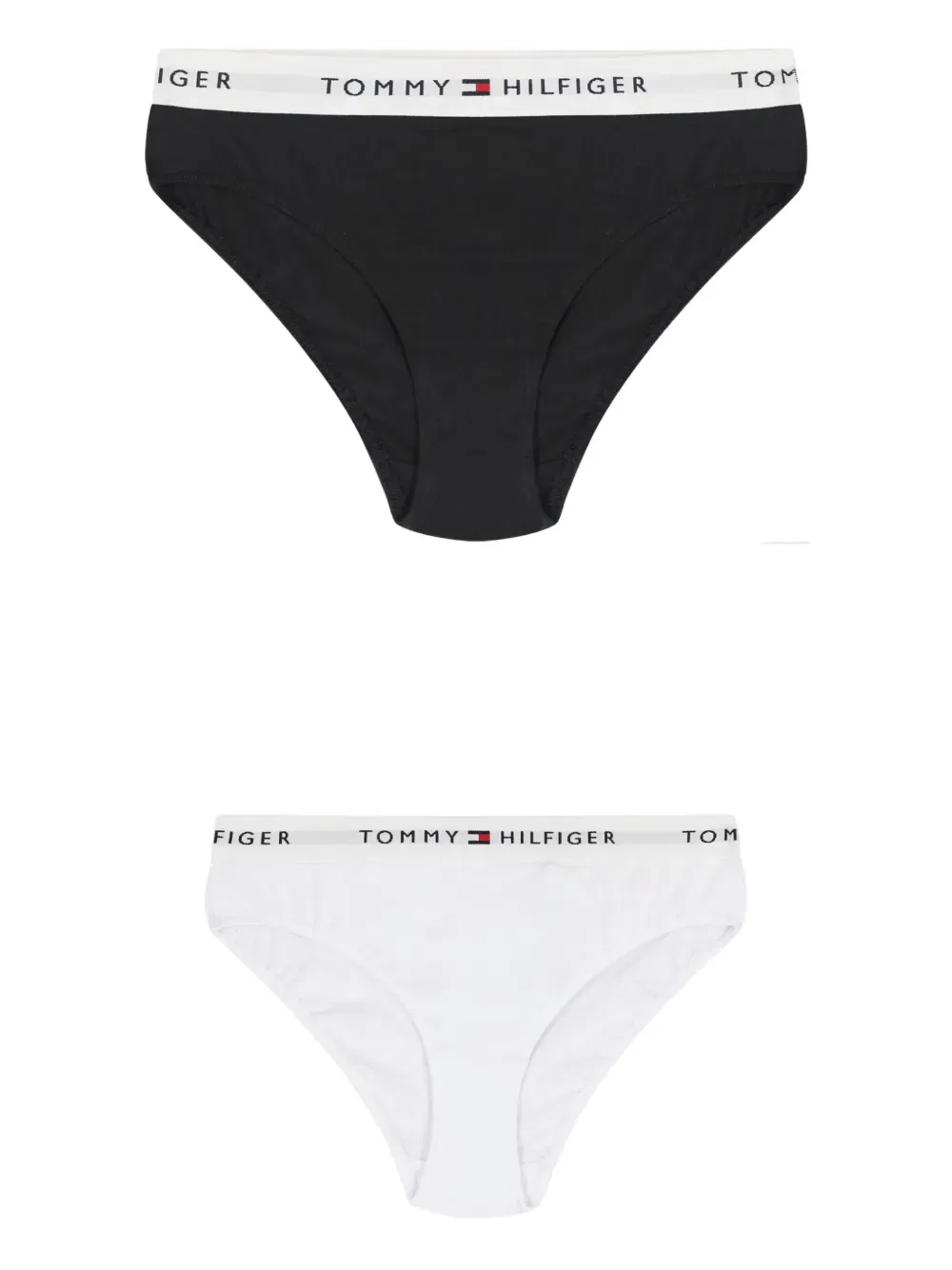 Комплект из двух трусов-брифов с логотипом Tommy Hilfiger Junior, черный