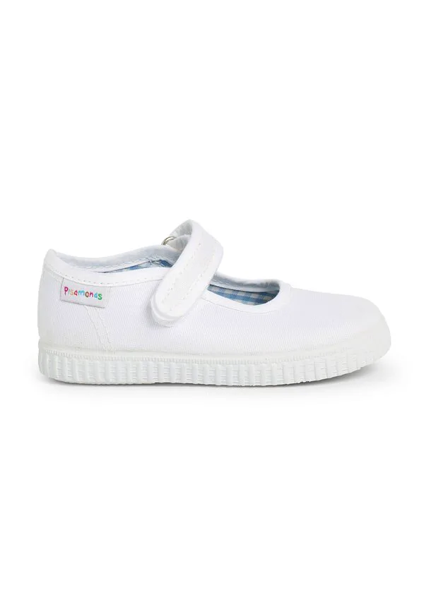 Детские туфли merceditas tira adente tipo Pisamonas, Blanco