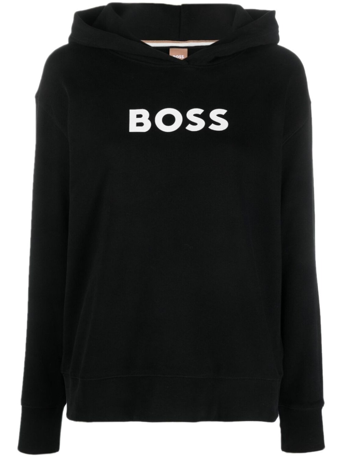 

BOSS худи из органического хлопка с логотипом, черный