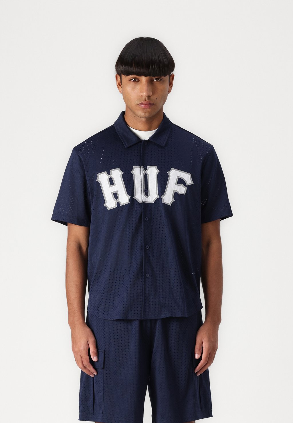 

Рубашка ARCH BUTTON UP UNISEX HUF, темно-синий