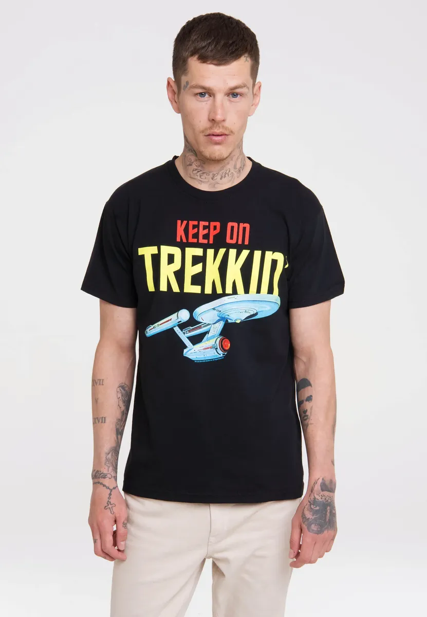 

Футболка Logoshirt "Star Trek – Keep On Trekkin", с лицензионным оригинальным дизайном, черный