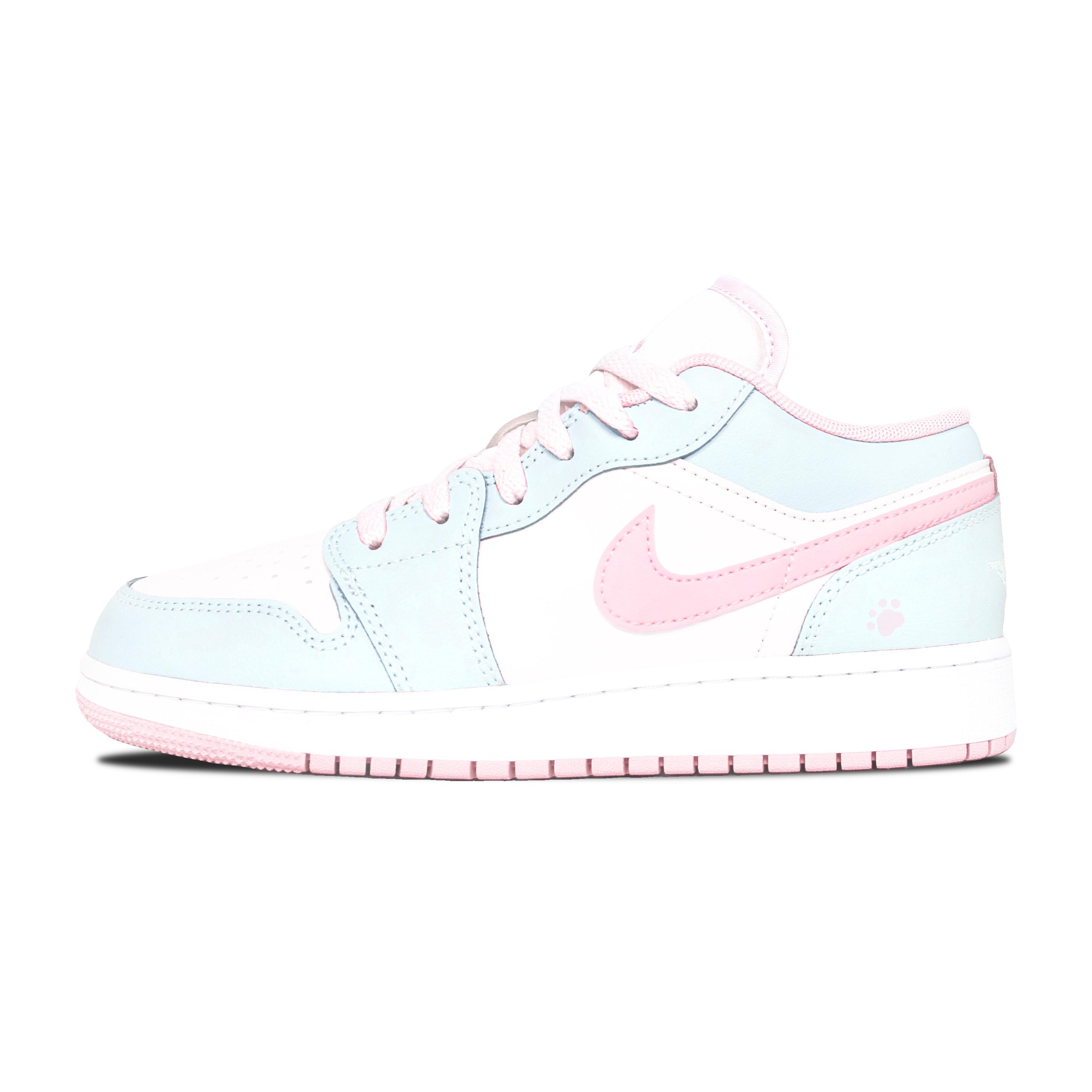 

Jordan Air 1 Maris Sal Custard Абразивостойкие дышащие детские баскетбольные кроссовки Mid Top Sky Blue