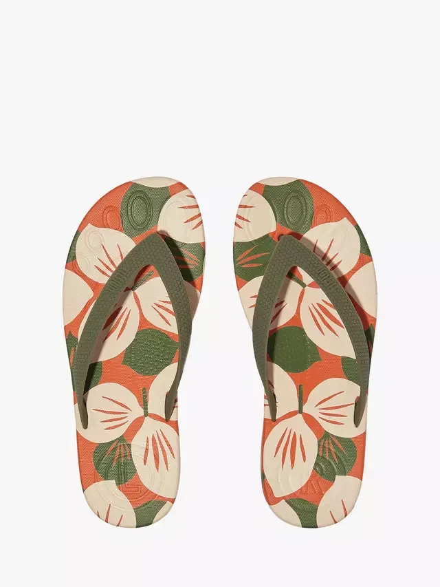 Детские шлепанцы iQushion, цвет бледно-зеленый/разноцветный FitFlop — фото 4