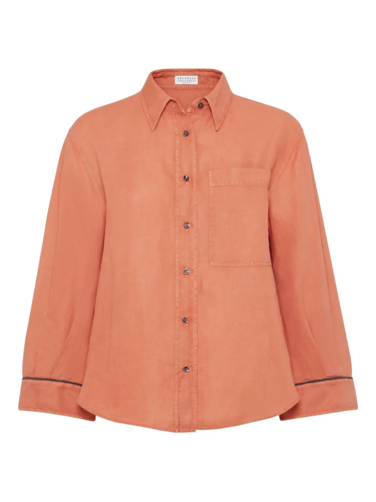 

Brunello Cucinelli рубашка Pinpoint, оранжевый