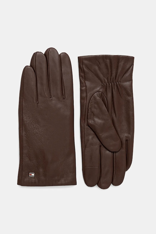 

Кожаные перчатки Tommy Hilfiger, коричневый