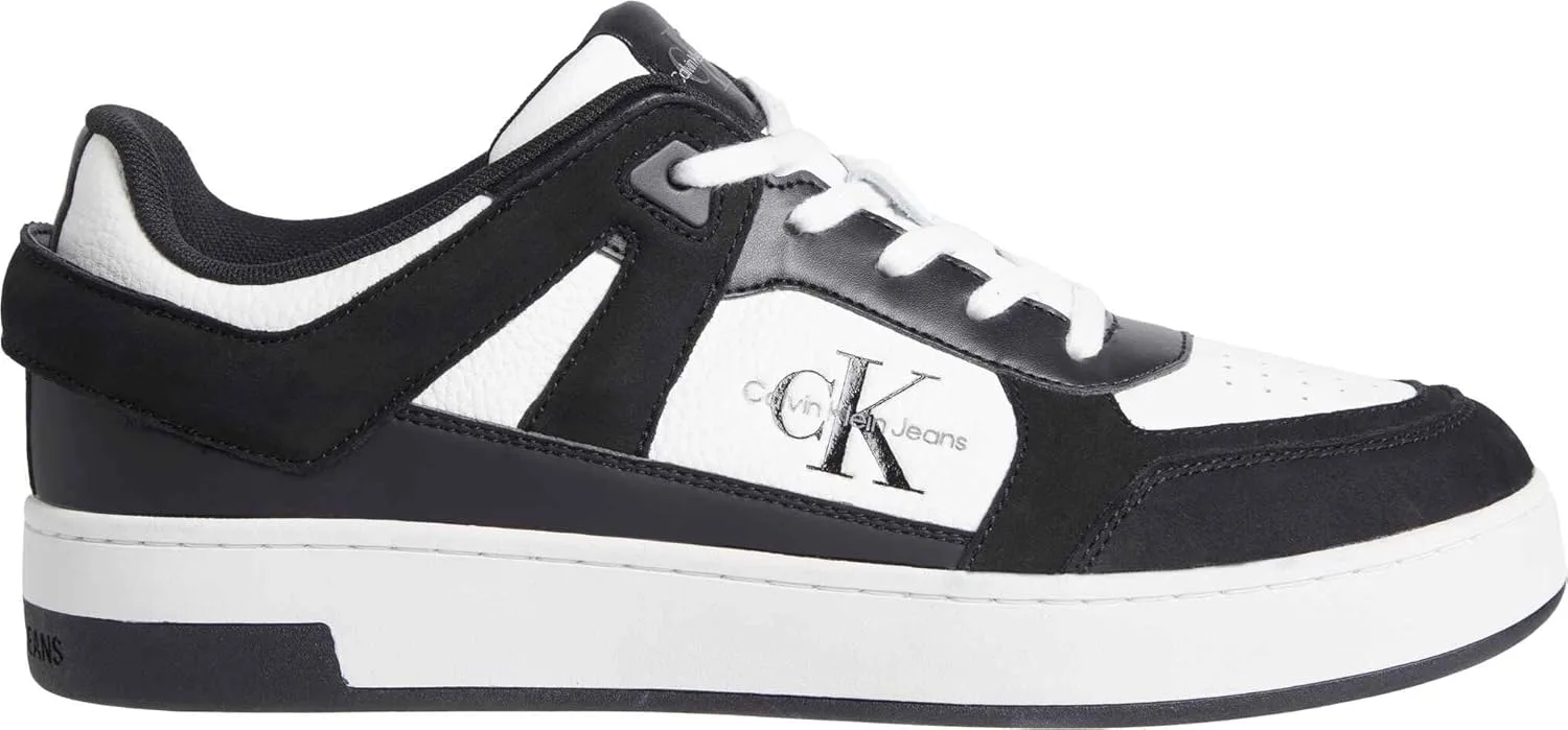 Мужские кроссовки Calvin Klein с низкой подошвой и шнуровкой, оригинальные, производства Schuhe, ярко-белый/черный