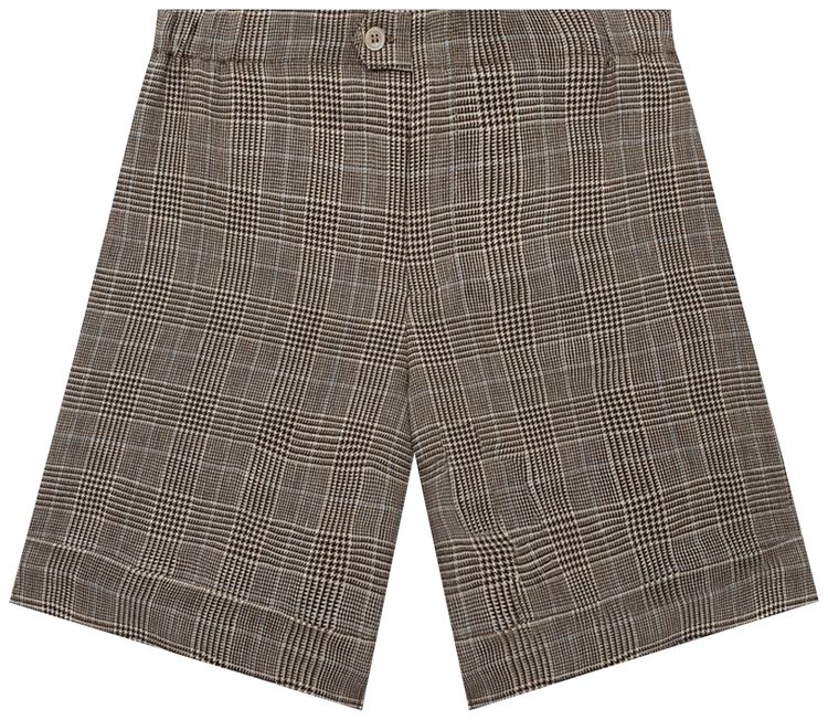 

Детские клетчатые шорты Gucci из шерстяной смеси, коричневые