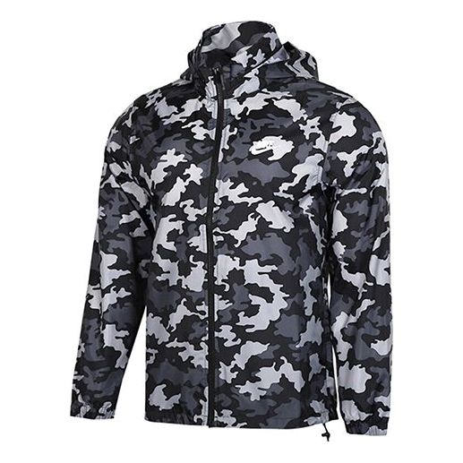 

Куртка Nike Camouflage Pattern Loose Zipper Long Sleeves Jacket Black, черный