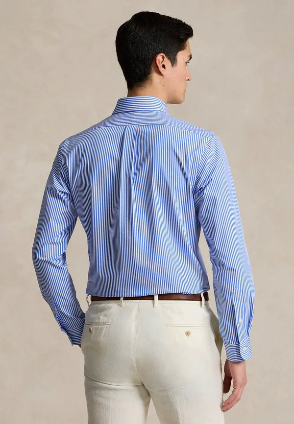 Рубашка из полосатого эластичного поплина, сшитая на заказ. Polo Ralph Lauren, Light Blue/White — фото 3