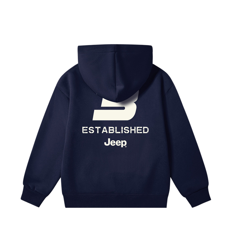 

Толстовка с капюшоном утепленная для школьников Jeep, темно-синий