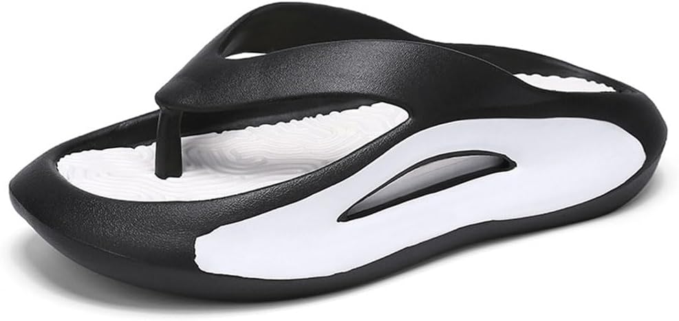 

Тапочки Baotou с елочкой, средняя подошва из высокоэластичного ЭВА, прочная подошва с амортизацией для летней носки, мужские шлепанцы-тапочки, пляжные сандалии, домашние и тапочки Bydzkj, черный