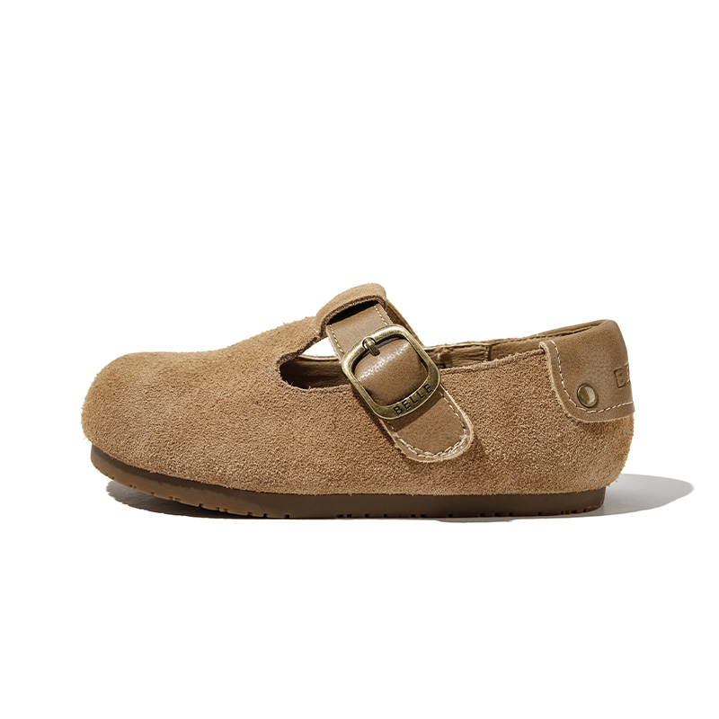 

Нескользящая, противоударная, износостойкая, дышащая детская обувь для повседневной носки BELLE, коричневый