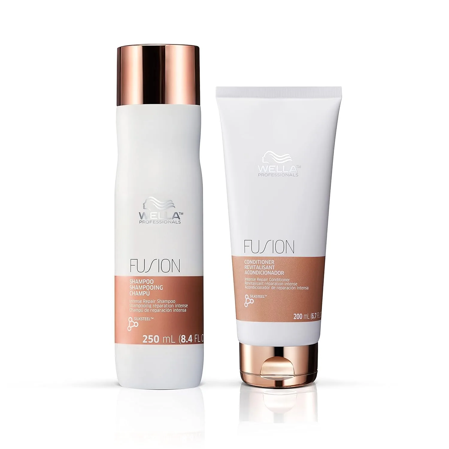 Набор шампуня и кондиционера Wella Professionals Fusion Intense Repair для восстановления и предотвращения ломкости волос.