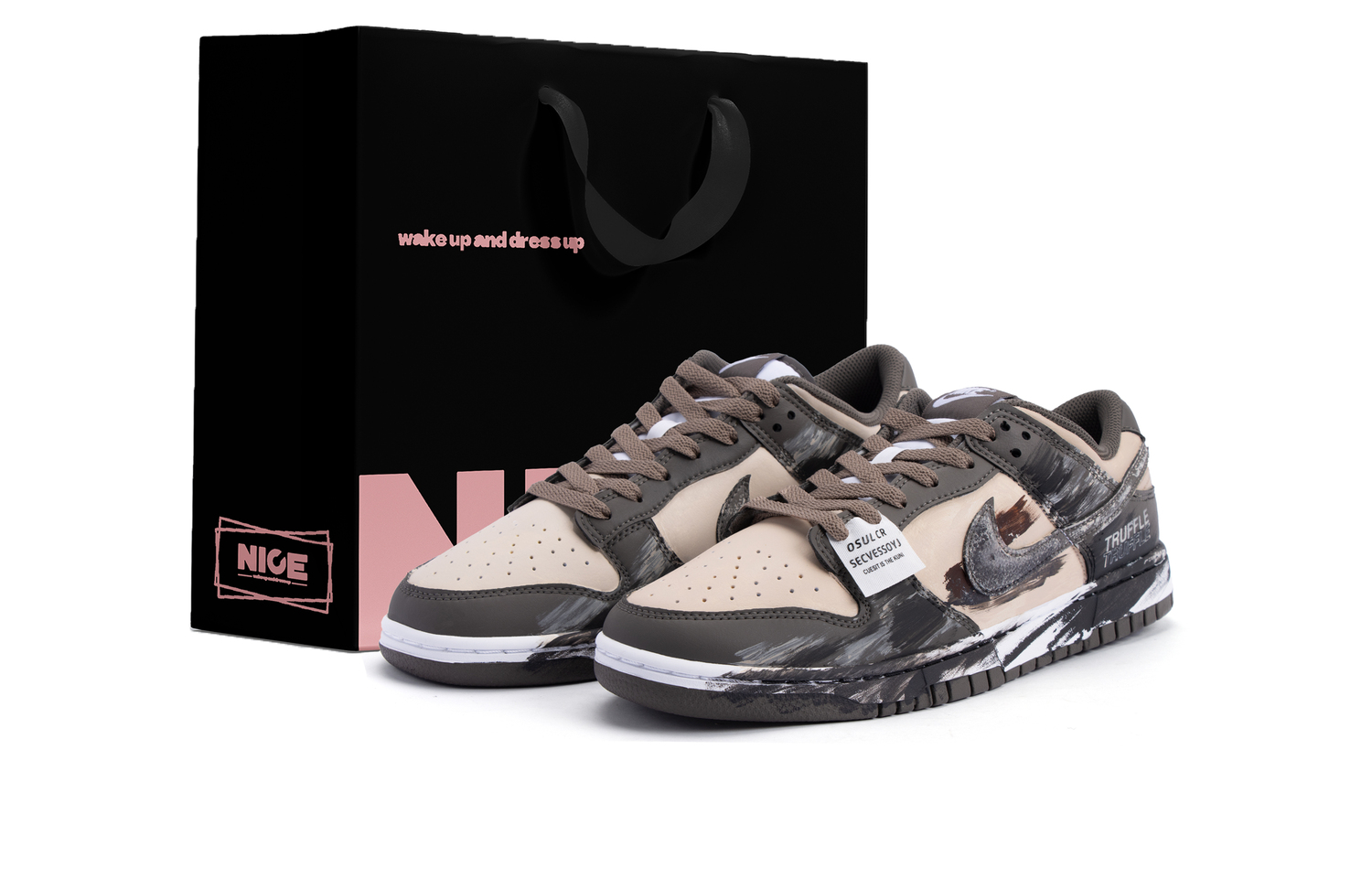 

Nike Кроссовки низкие Dunk Abrasion Resistant для скейтбординга мужские Brown Gray