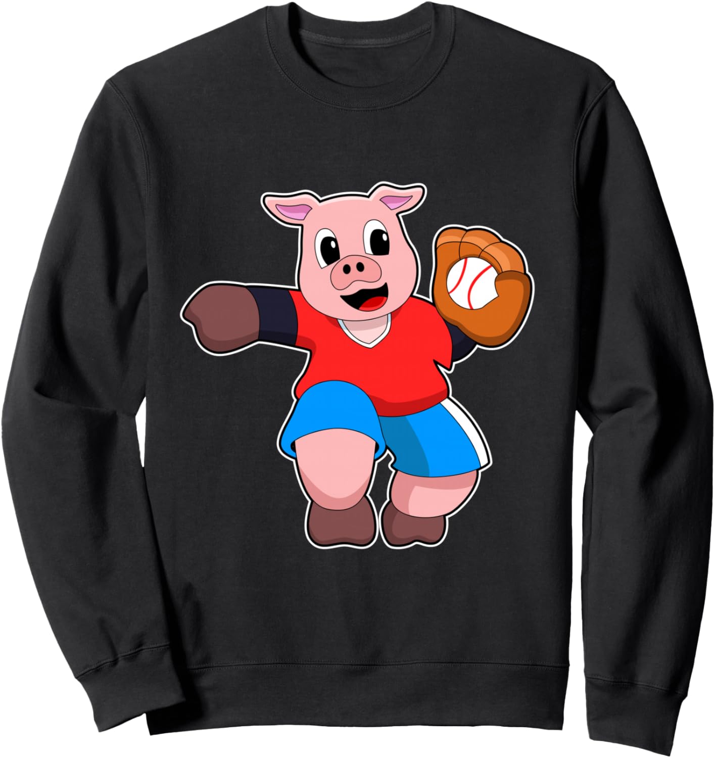 

Спортивная толстовка с изображением бейсбольной перчатки в виде свиньи Snabdesign84, черный