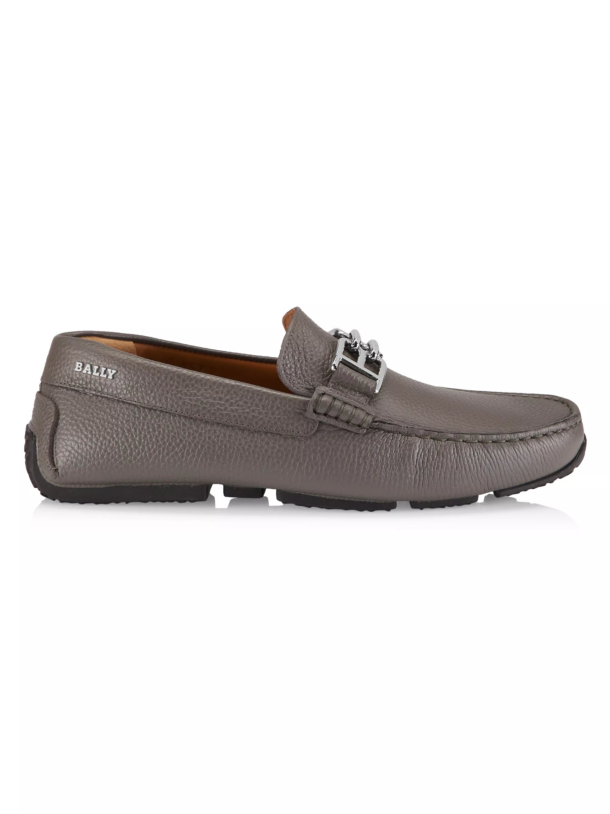BALLY Parsal 6303266 мужские темно-минеральные кожаные лоферы, Mineral — фото 2