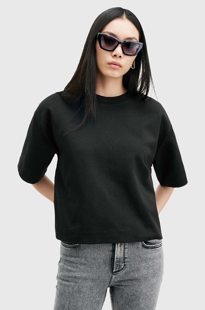 

Хлопковая футболка AllSaints TILLIE TEE, черный