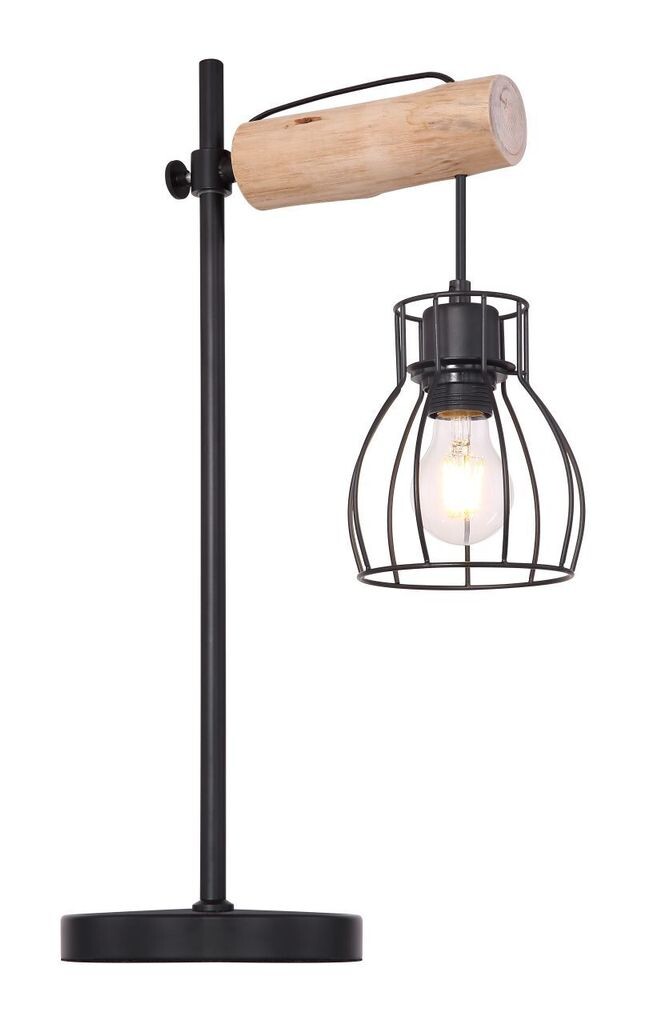 

Настольная лампа Globo Lighting черный металл, натуральное дерево, черный металл, черный ПВХ-кабель, кулисный переключатель на кабеле, ДхШхВ: 330х180х550мм, длина кабеля 1500мм, без 1x E27 40Вт 230В.