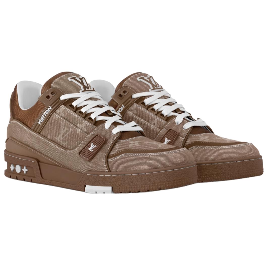 LOUIS VUITTON Кроссовки Low Top Skateboard для мужчин коричневые — фото 3