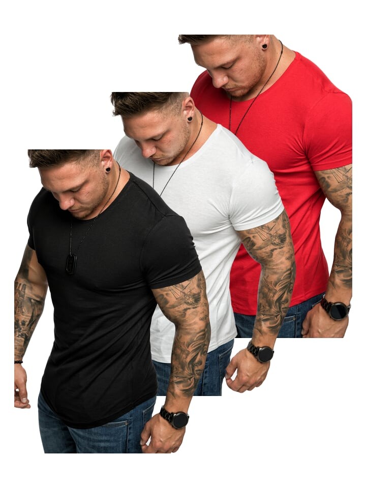 

Футболка Amaci&Sons, цвет (rot + weiß + schwarz)