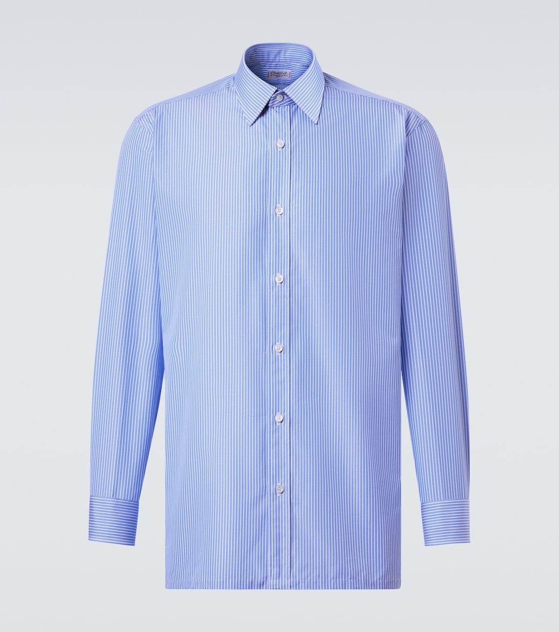 

Полосатая хлопковая поплиновая рубашка Charvet, Blue Stripe