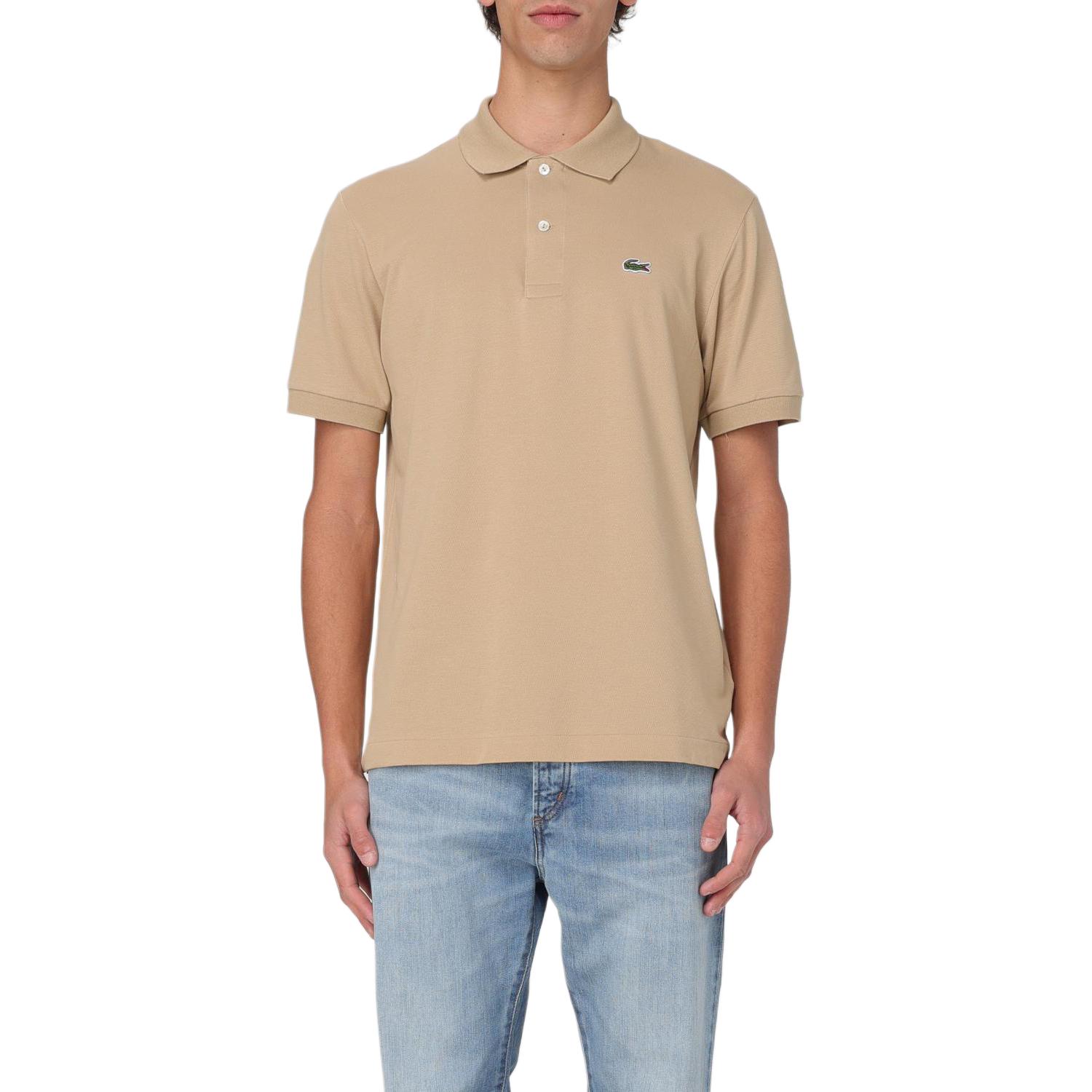 Классическая поло L.12.12 из легкого пике LACOSTE, 02S/Milk Coffee — фото 4