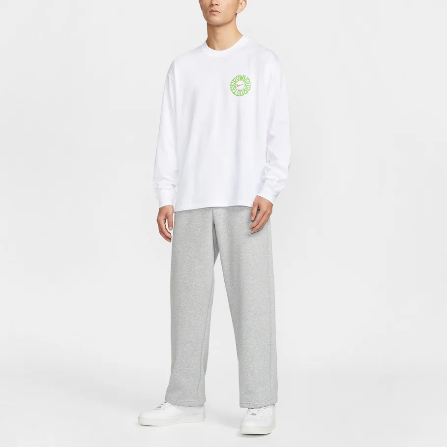 Nike Футболка мужская белая с круглым вырезом — фото 3